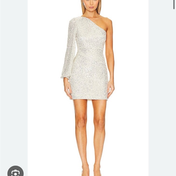 REVOLVE Dresses & Skirts - REVOLVE One-Shoulder Silver Dress